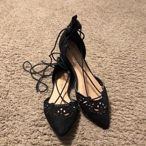 Lace up flats
